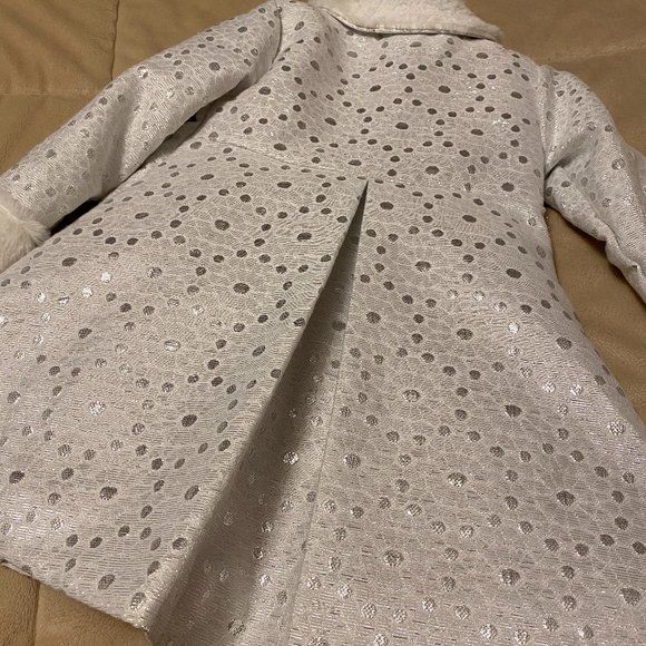 Nannette Baby Girl 2pc. White Sparkly Coat/Red Dress - Picture 15 of 15